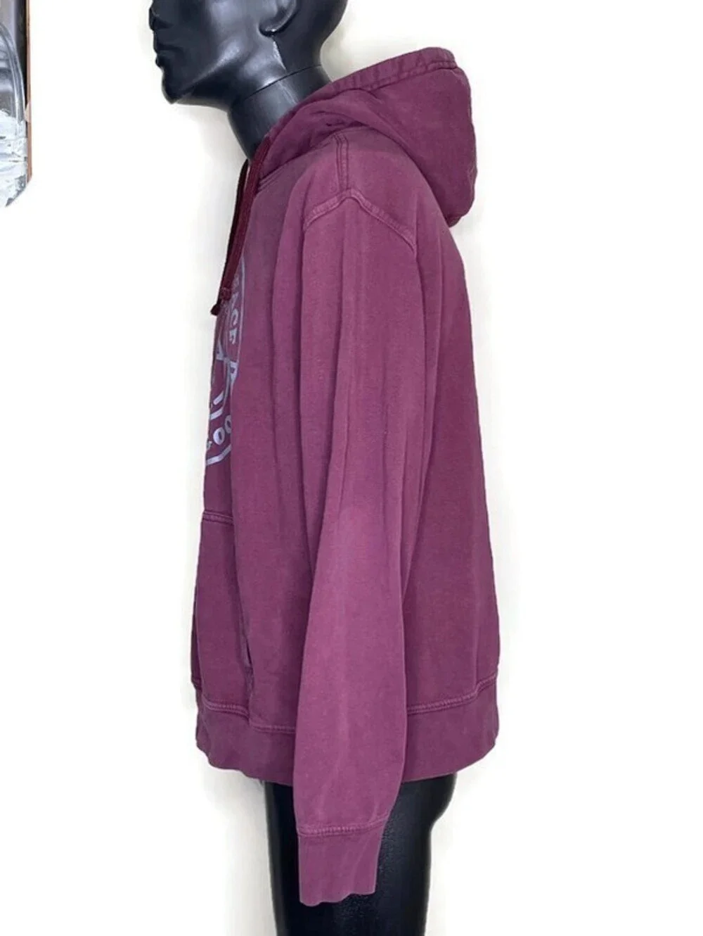 The North Face Outdoor Goods Burgundy Pull Over Hoodie Sweatshirt Mens Size L
